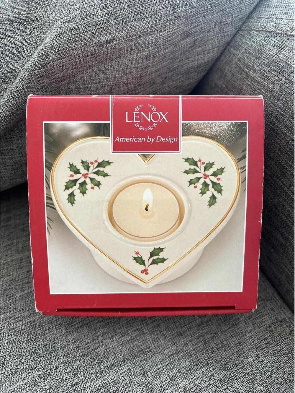 Lenox American by Design Holiday Heart Votive Candle Holder New In Box